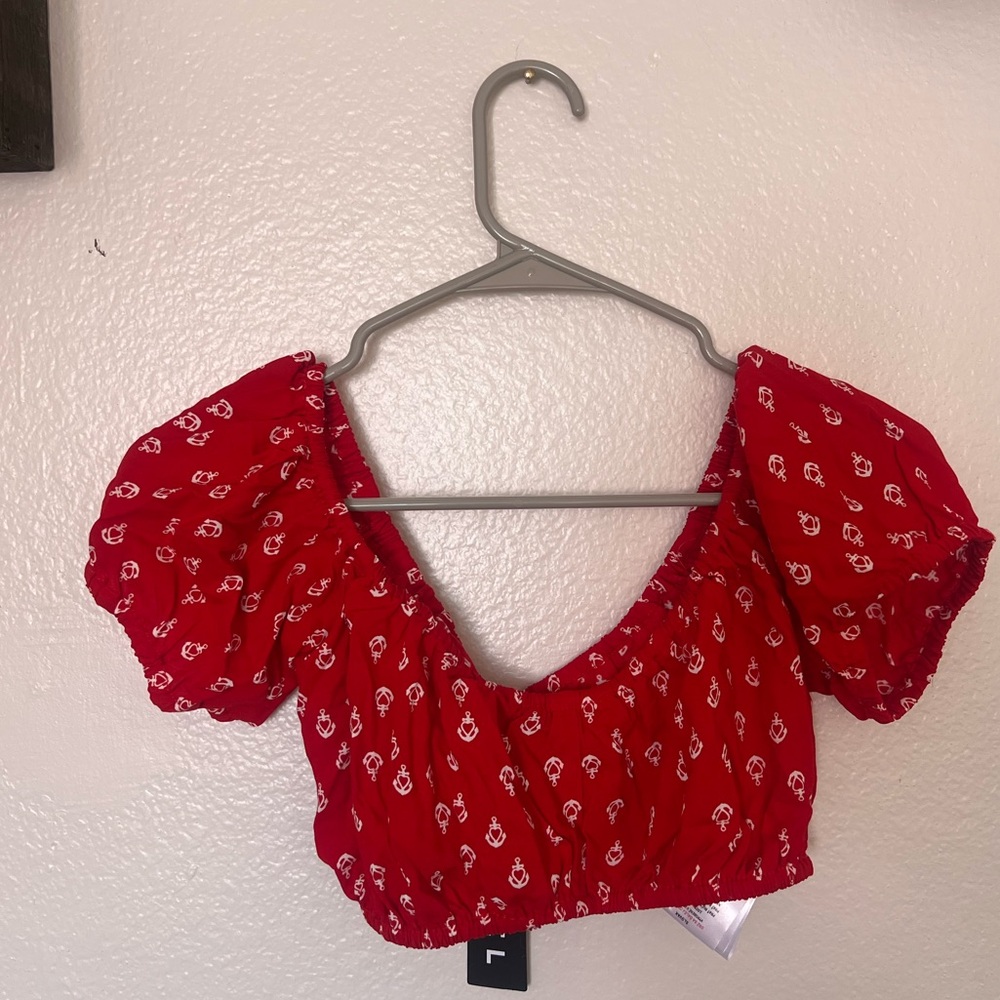 Motel Rocks Scarlet Floral Puff Sleeve Mini Dress